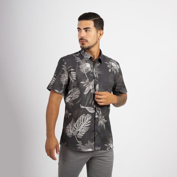 Camisa Relaxed Fit Azahara Fondo Negro