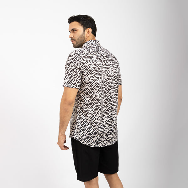 Camisa Relaxed Fit Caribe Negro Jet