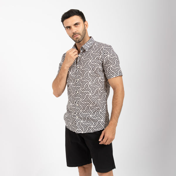 Camisa Relaxed Fit Caribe Negro Jet