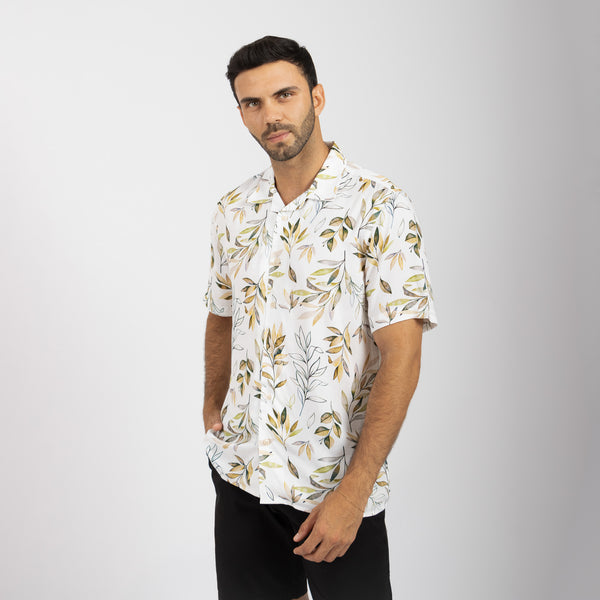 Camisa Relaxed Fit Viscosa Crema