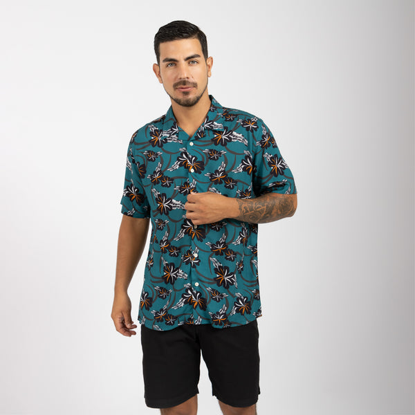 Camisa Relaxed Fit Viscosa Verde