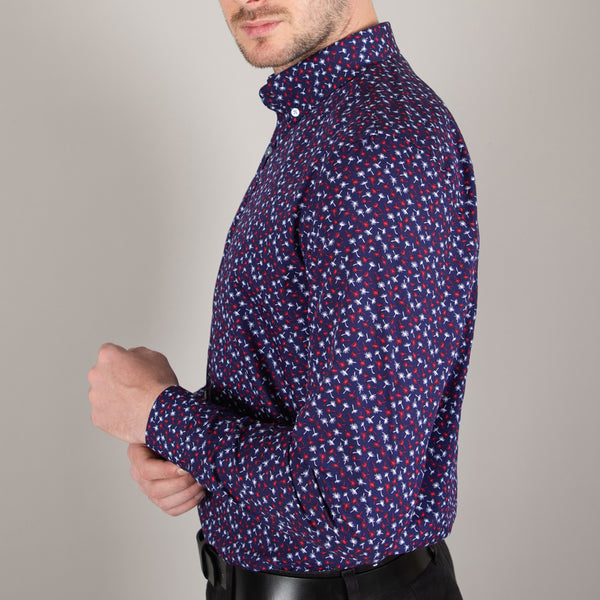 Camisa Lima Shirt Modern Fit Lorenz Dark Blue
