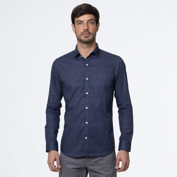 Camisa Slim Fit Luis Azul