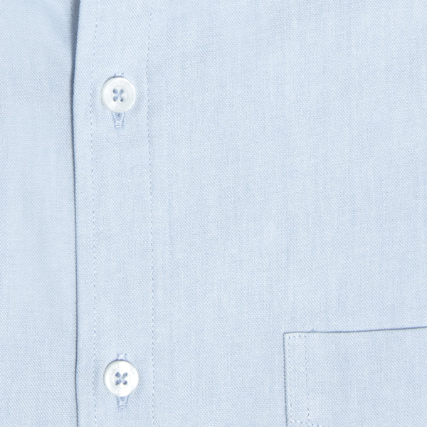 Camisa Modern Fit Manga Larga Oxford Celeste