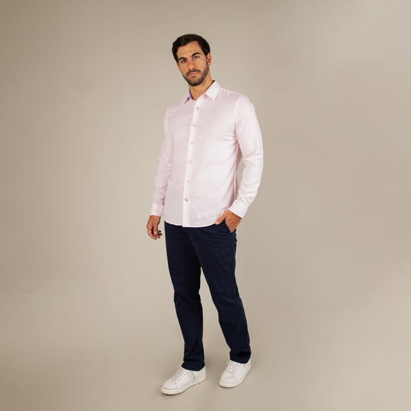 Camisa Manga Larga Modern Fit Mattia Rosado