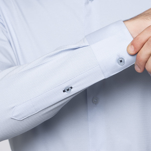 Camisa Slim Fit Milano Stretch Celeste