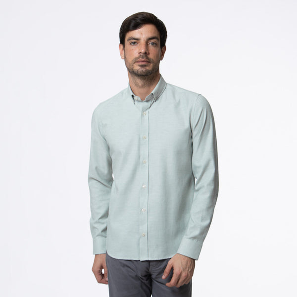 Camisa Modern Fit Oxford PC Verde