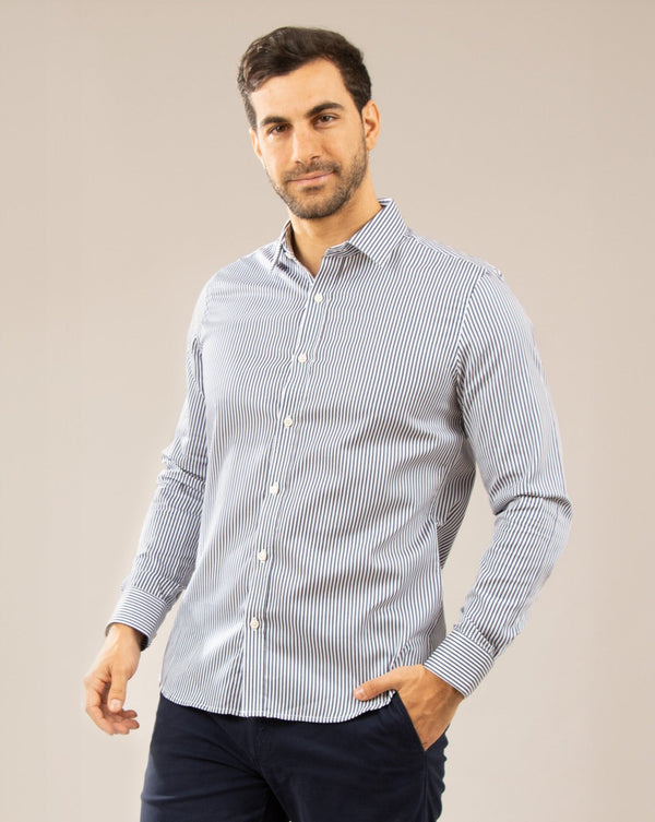 Camisa Manga Larga Modern Fit Philipp Navy Blue