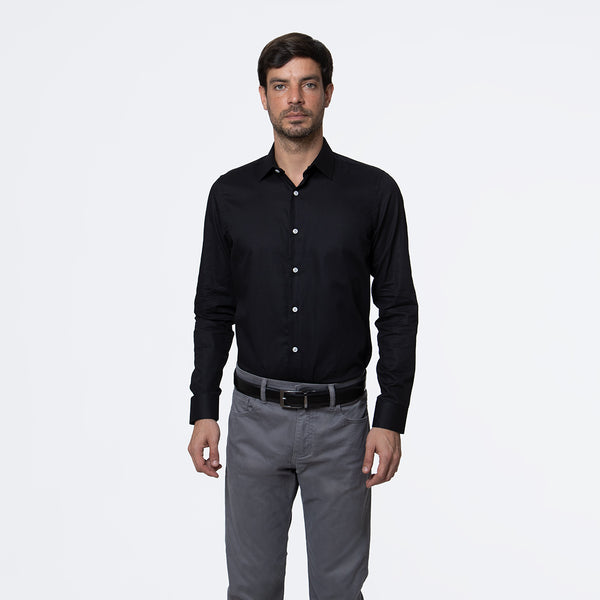 Camisa Manga Larga Modern Fit Thiago Negro