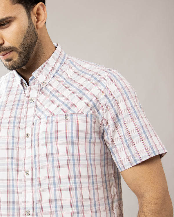 Camisa Manga Corta Button Down Vermont Blanco