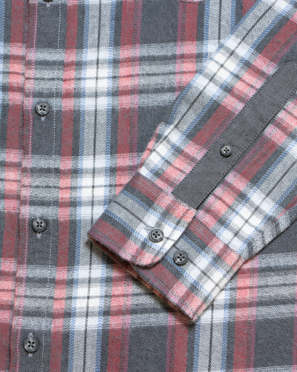 Camisa Flannel Villela Modern Fit Gris