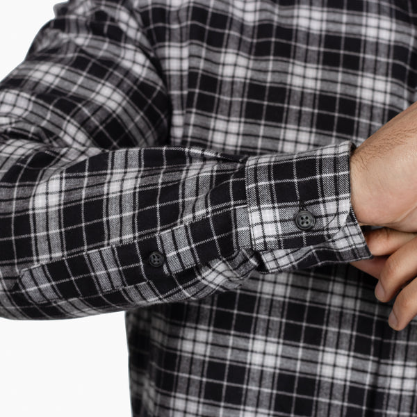Camisa Flannel Classic Relaxed Fit Negro