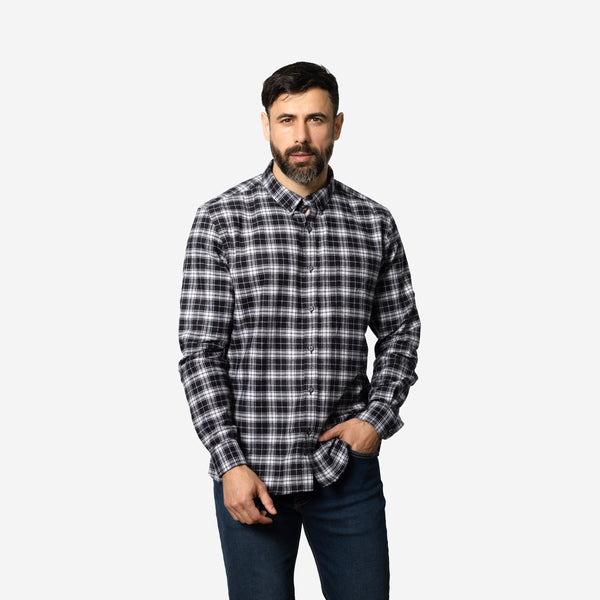 Camisa Flannel Classic Relaxed Fit Negro