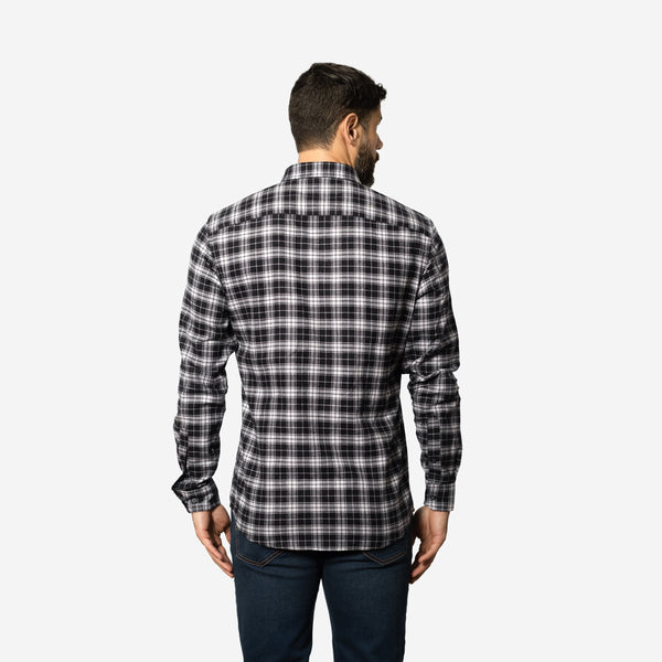 Camisa Flannel Classic Relaxed Fit Negro