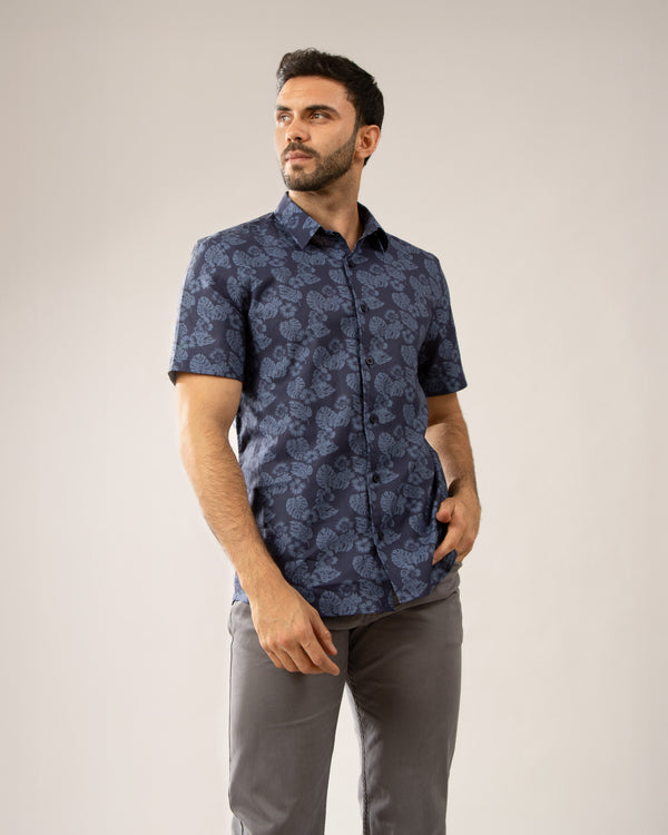 Camisa Relaxed Fit Florencia Azul