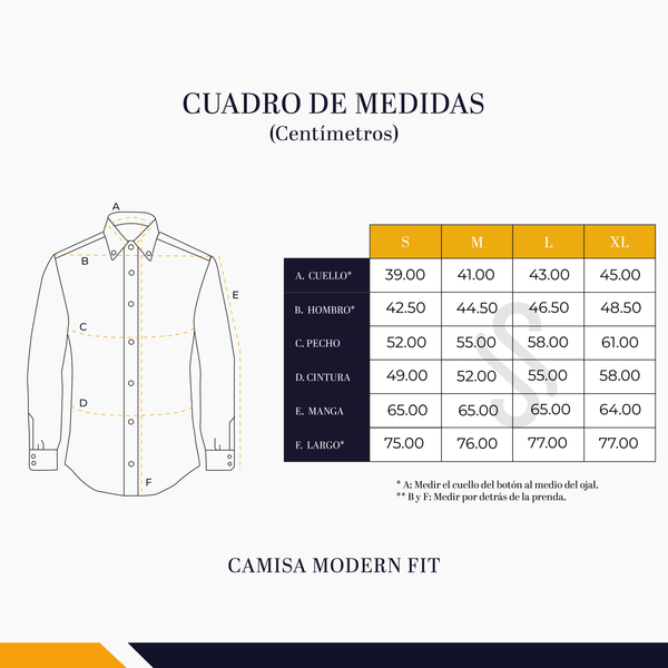 Camisa Manga Larga Modern Fit Spello Royal Blue