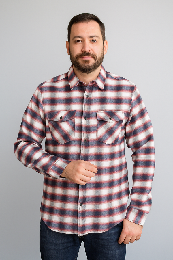 Camisa Flannel Villela Modern Fit Rojo