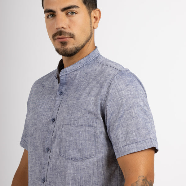 Camisa Manga Corta Neru Amalfi Navy