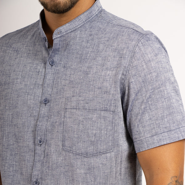 Camisa Manga Corta Neru Amalfi Navy