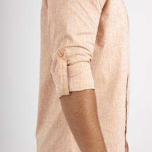 Camisa Manga Larga Neru Amalfi Naranja