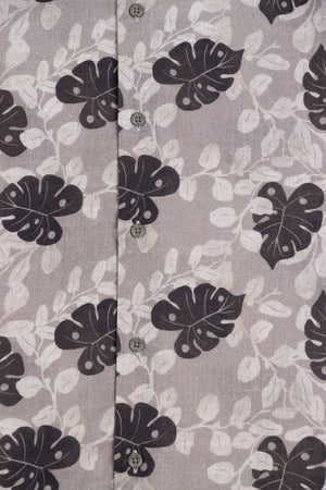 Camisa Bahamas Manga Corta Plomo