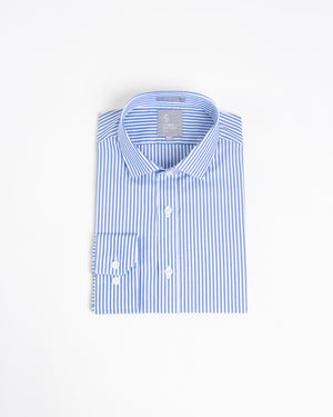 Camisa Manga Larga Luxury Rayas Azul Italiano