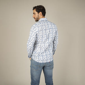 Camisa Manga Larga Modern Fit Spello Royal Blue