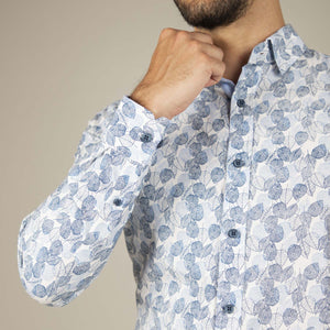 Camisa Manga Larga Modern Fit Spello Royal Blue