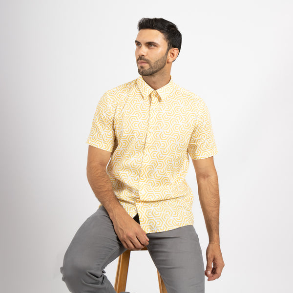 Camisa Relaxed Fit Caribe Amarillo