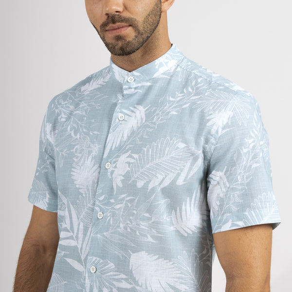 Camisa Relaxed Fit Neru Catania Celeste