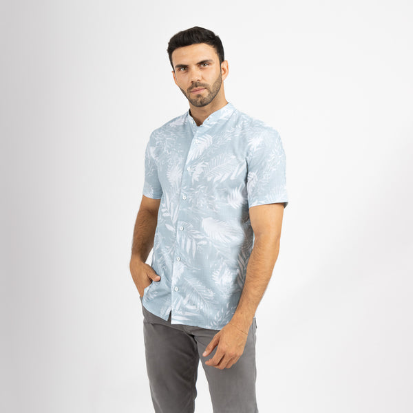 Camisa Relaxed Fit Neru Catania Celeste