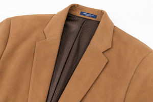 Saco Suede Gennaro Donatelli Slim Fit Camell