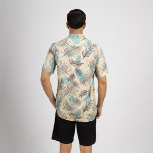 Camisa Relaxed Fit Viscosa Beige