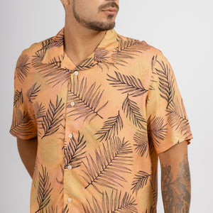 Camisa Relaxed Fit Viscosa Naranja