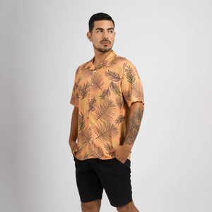 Camisa Relaxed Fit Viscosa Naranja