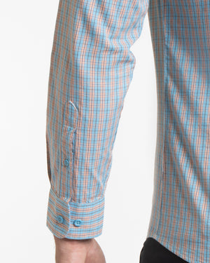Camisa Modern Fit Fergus Azul Turquesa
