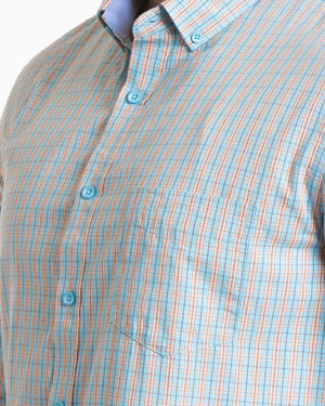 Camisa Modern Fit Fergus Azul Turquesa