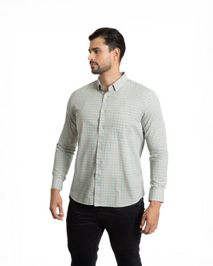 Camisa Modern Fit Fergus Azul Verde