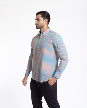 Camisa Modern Fit Fergus Azul Turquesa