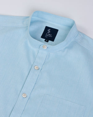 Camisa Manga Corta Neru Amalfi Turquesa