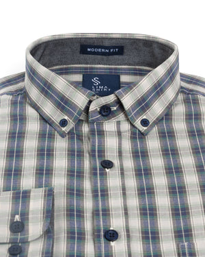 Camisa Modern Fit Fergus Azul Acero