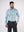 Camisa Slim Fit Fil a Fil Azul Teal