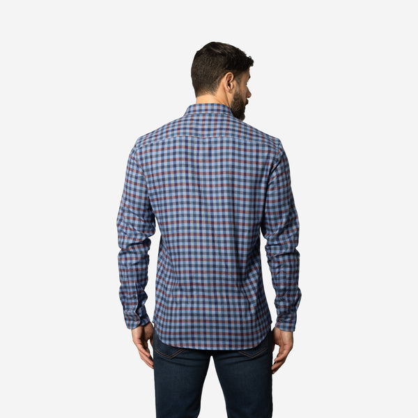 Camisa Flannel Classic Relaxed Fit Celeste