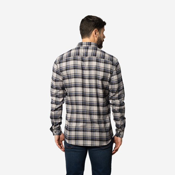 Camisa Flannel Classic Relaxed Fit Gris