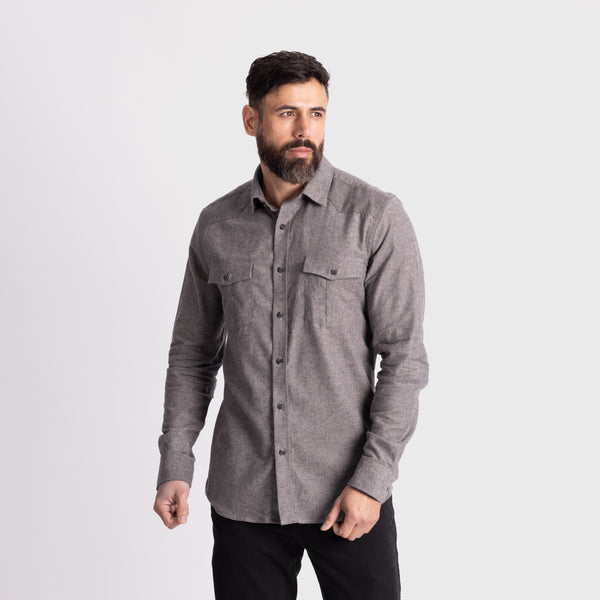 Camisa Flannel Western Gris