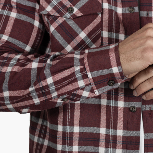 Camisa Flannel Leñador Modern Fit Vino