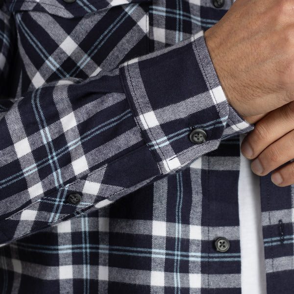 Camisa Flannel Leñador Modern Fit Azul