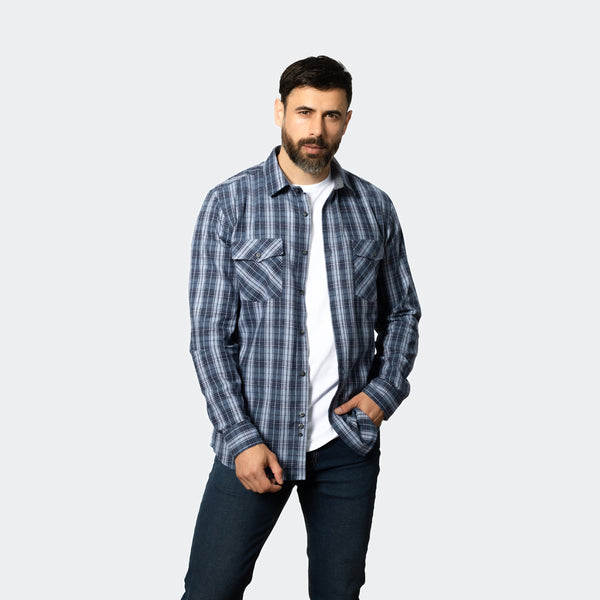 Camisa Flannel Leñador Modern Fit Azul