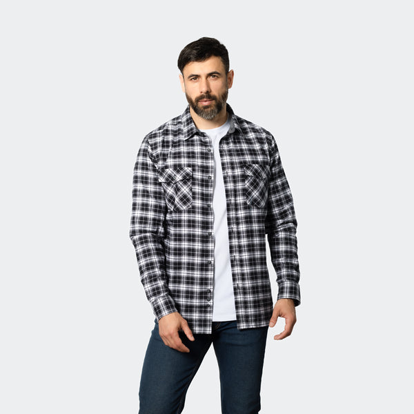 Camisa Flannel Leñador Modern Fit Negro