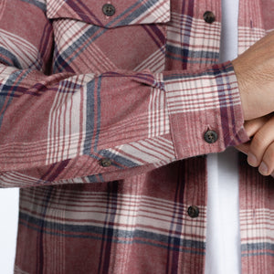 Camisa Flannel Leñador Modern Fit Granate